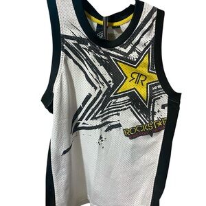 Rockstar x Fox Racing Sleeveless Men’s Shirt - White and Black